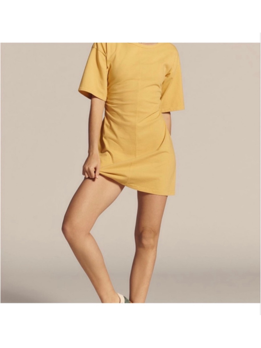 Women's Daily Practice by Anthropologie Yellow Mini Dress M - Picture 3 of 5